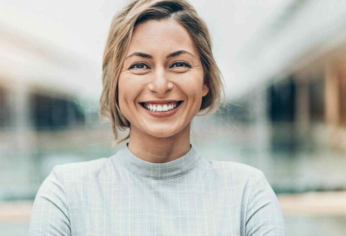 Portrait of smiling businesswoman